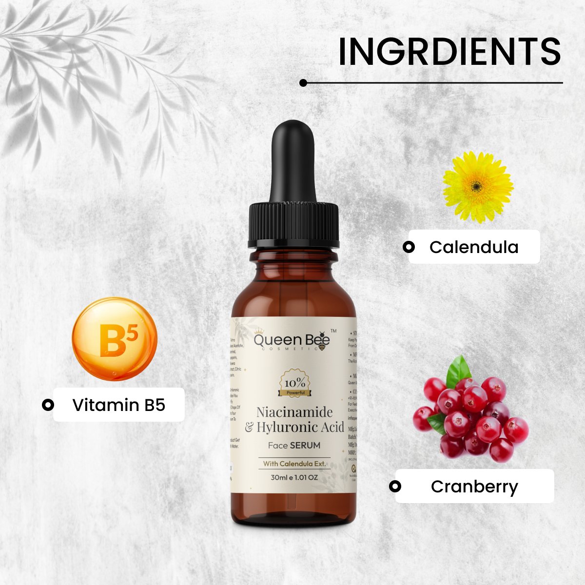 Newgain Cosmetic Multi Action Niacinamide & Hyaluronic Face Serum For Improve Uneven Skin Tone - Image 2