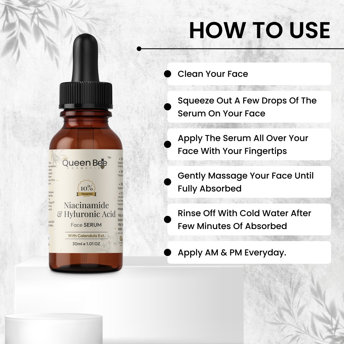 Newgain Cosmetic Multi Action Niacinamide & Hyaluronic Face Serum For Improve Uneven Skin Tone - Image 4